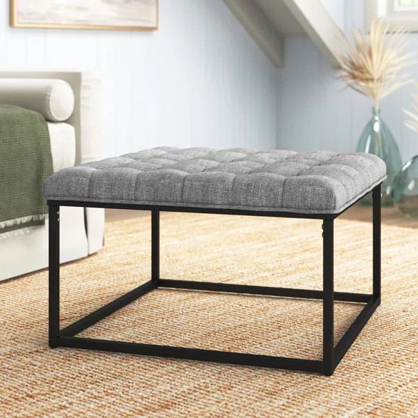 Kennedy 28'' Wide Tufted Square Standard Ottoman | Wayfair North America