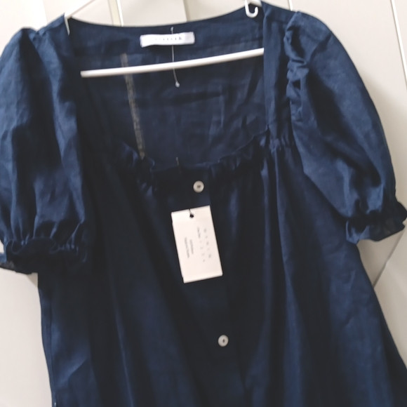 SLEEPER..BRIGITTE MINI LINEN DRESS..XL | Poshmark