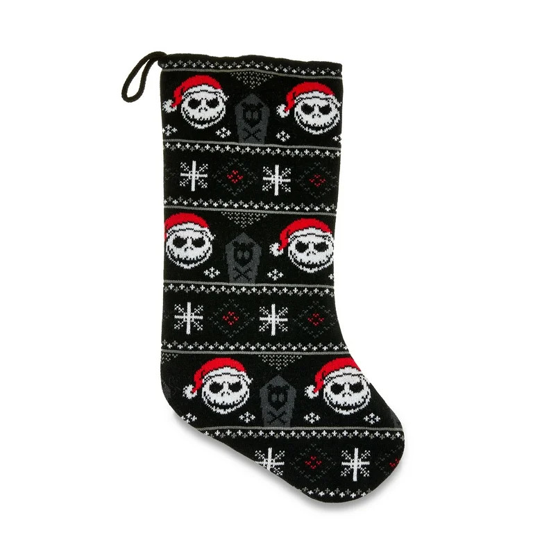 Disney, The Nightmare Before Christmas Jack, Skellington Knit Stocking, 20 inches Tall, Black, Wh... | Walmart (US)