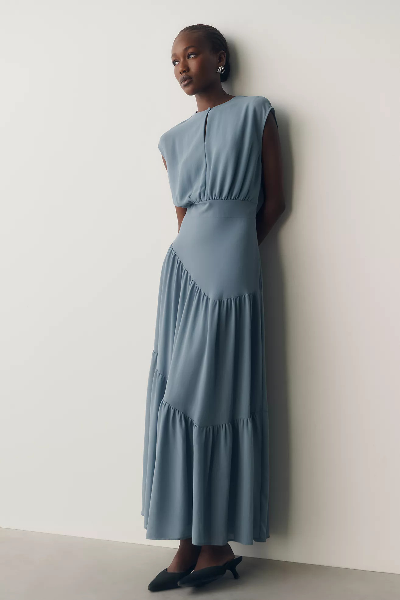 By Anthropologie Waisted Cap-Sleeve Dress | Anthropologie (US)