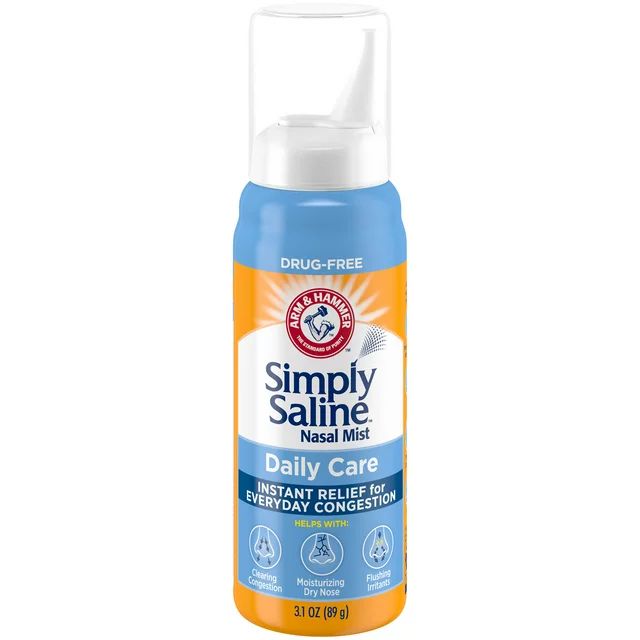 Arm & Hammer Simply Saline Nasal Mist Instant Relief for Everyday Congestion,3.1 OZ | Walmart (US)