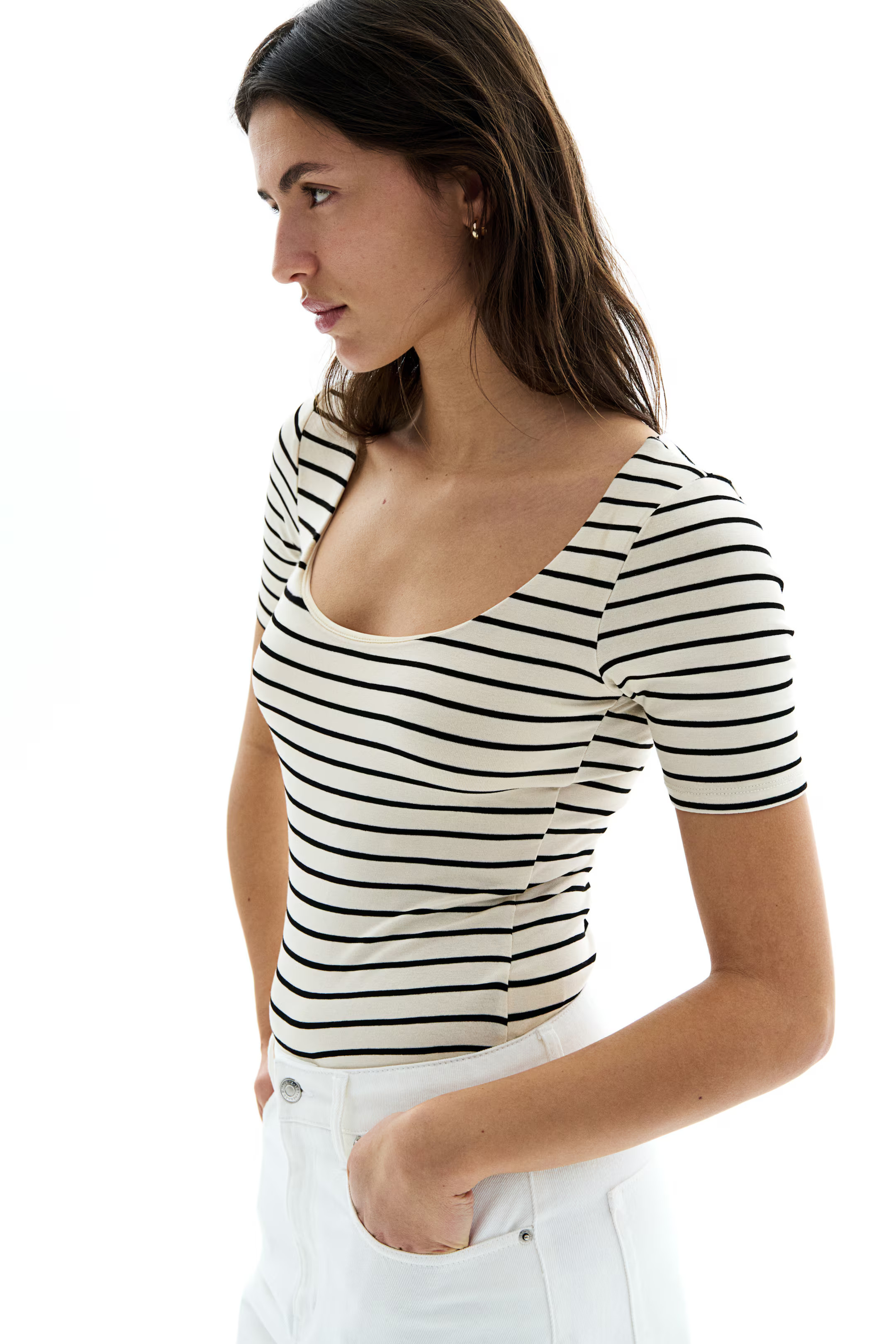 Square-Neck Thong Bodysuit | H&M (US + CA)