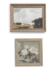 Set Of 2 14x11 And 11x11 Cloud And Floral Wall Art | Home | Marshalls | Marshalls