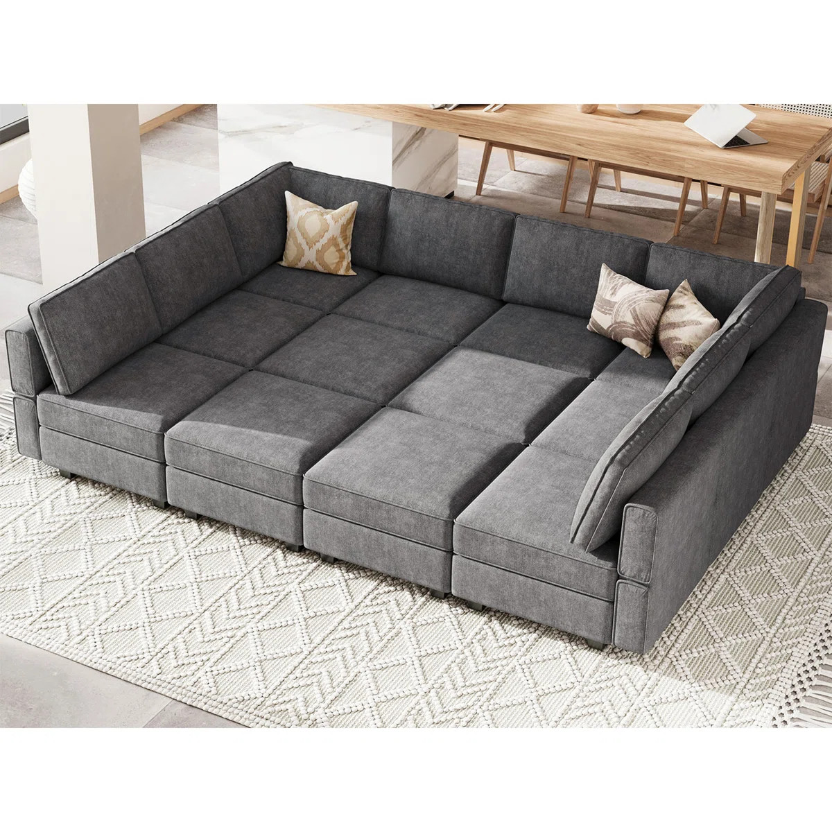 Neemi Modular Sleeper Sofa Bed Sectional Couch Oversized U Shaped Sofa With Storage Convertible S... | Wayfair North America