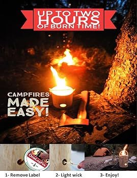 One Log Fire, Original – Single Log Campfire, 100 % Natural Red Pine, Easy Light – 2 Hour Bur... | Amazon (US)