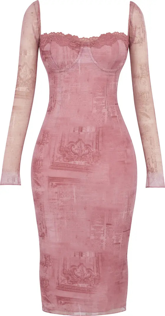 Seraphina Corset Detail Long Sleeve Dress | Nordstrom
