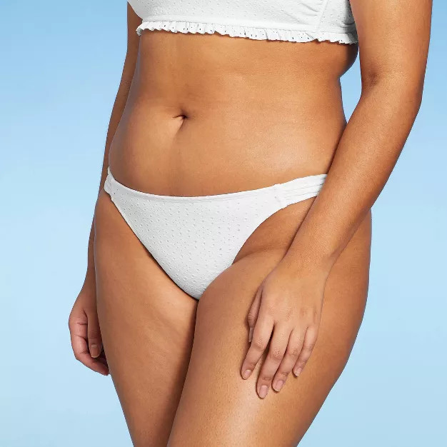 Juniors' Eyelet Cheeky Bikini Bottom - Xhilaration™ White | Target