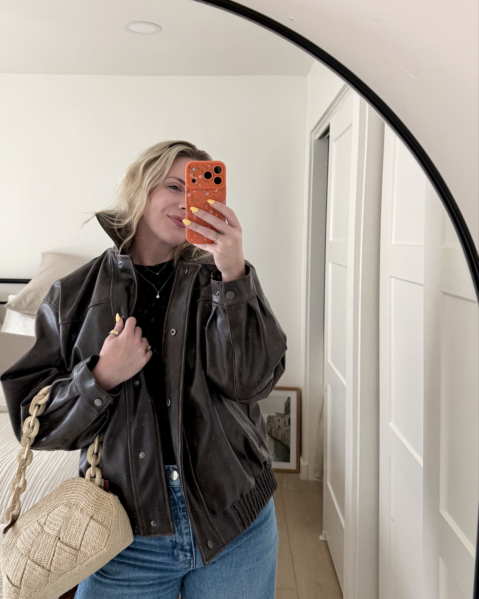 casual night out but make it chic 🖤
denim + a leather jacket + loafers is one of my go-to combos when I want to feel put together without overthinking it

#LTKgrwm #LTKSeasonal #LTKootd