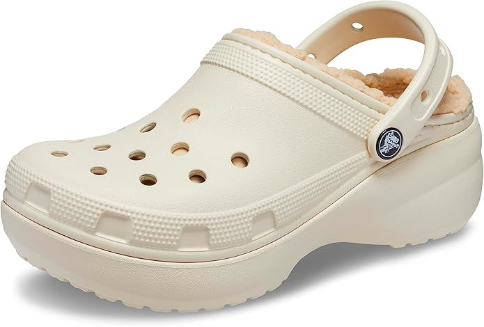Crocs Womens Classic Lined Platform Clogs | Amazon (US)