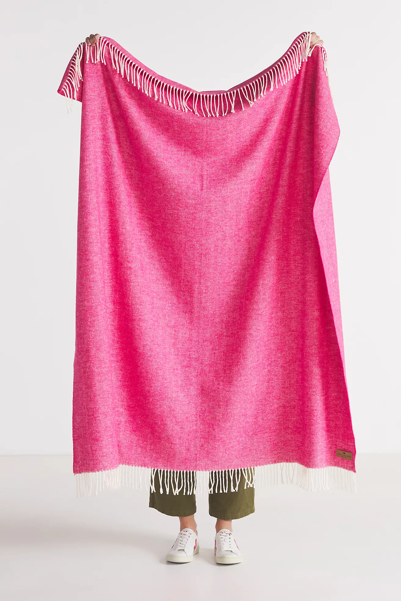 Solid Herringbone Throw Blanket | Anthropologie (US)