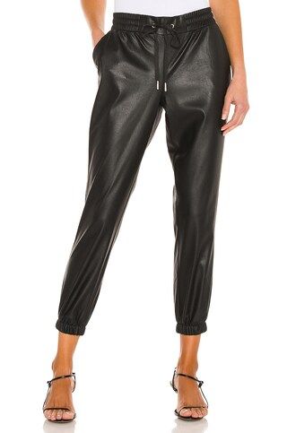 Scarlett Leather Jogger in Black Cat | Revolve Clothing (Global)