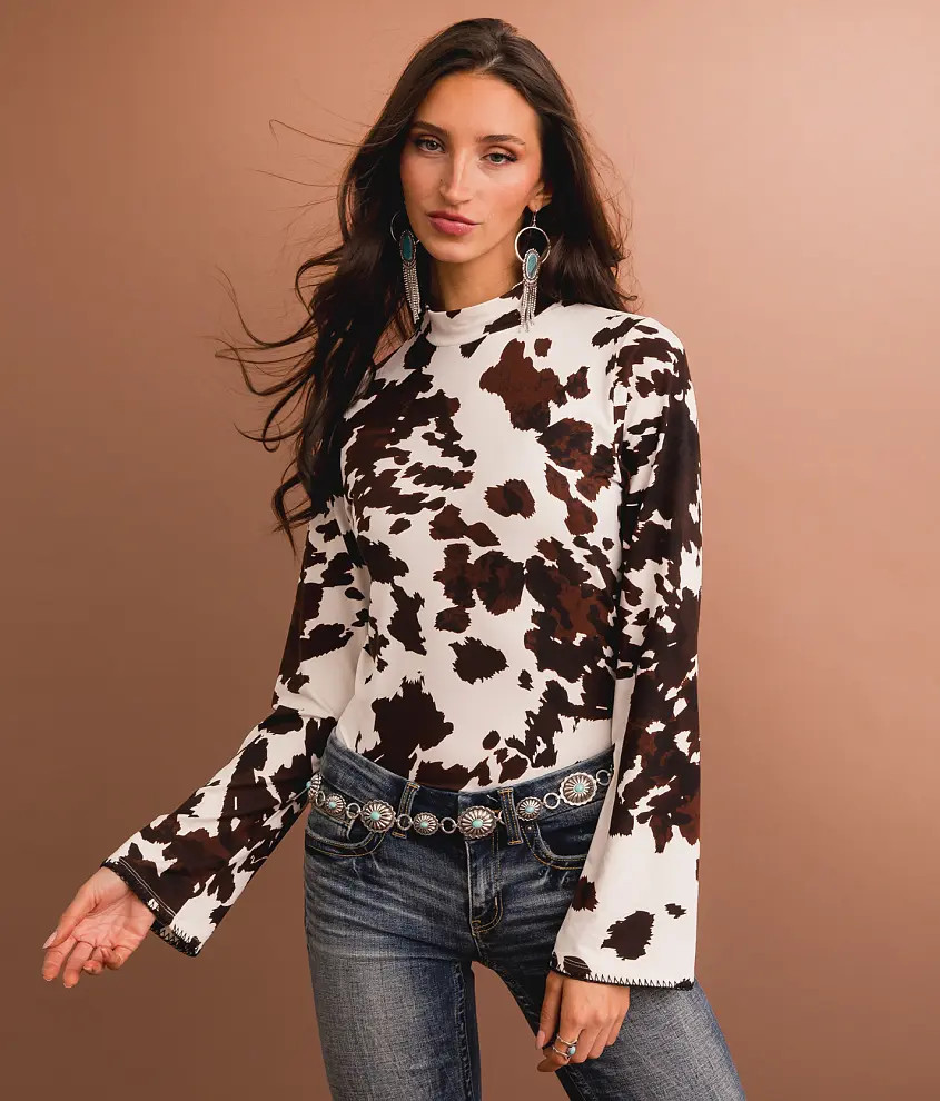Cow Print Top | Buckle