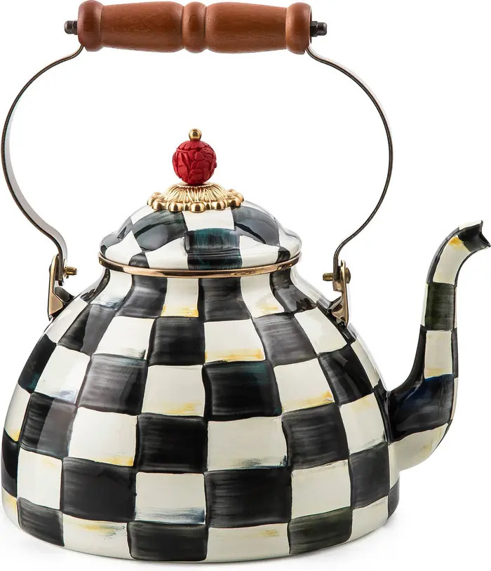 Courtly Check Enameled Steel 3-Quart Tea Kettle | Nordstrom