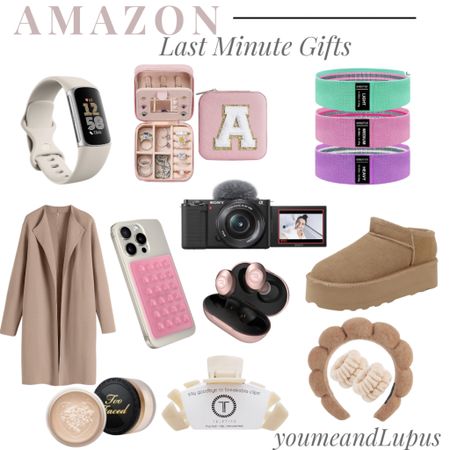 Last minute gifts from Amazon, exercise bands, rayon earbuds, Fitbit, booties, travel jewelry box, large hair clips, camera, Too Faced powder, phone case mount, jacket, spa headband, brush cleaner, makeup sponges, YoumeandLupus, Christmas gifting, holiday gift ideas

#LTKSeasonal #LTKGiftGuide #LTKHoliday