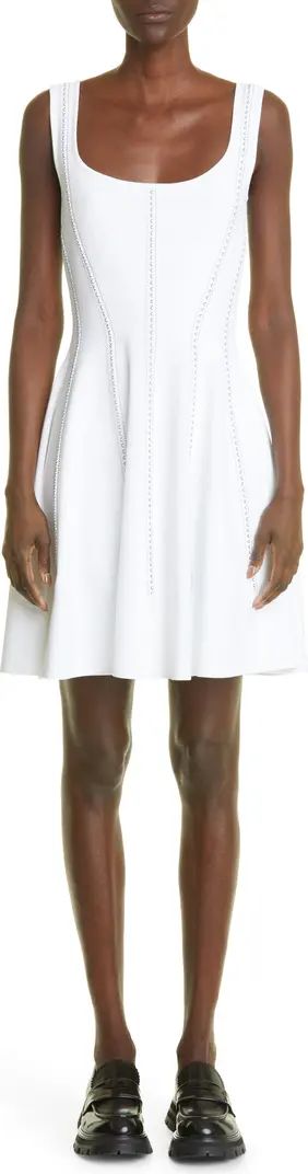 Alexander McQueen Contrast Stitch Fit & Flare Minidress | Nordstrom | Nordstrom