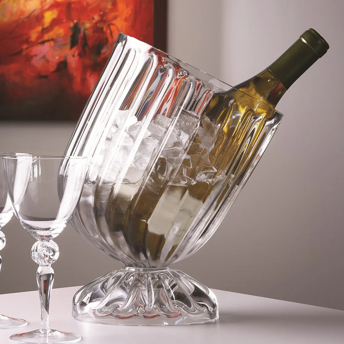 Global Views Optic Slanted Wine Chiller | Paynes Gray Inc