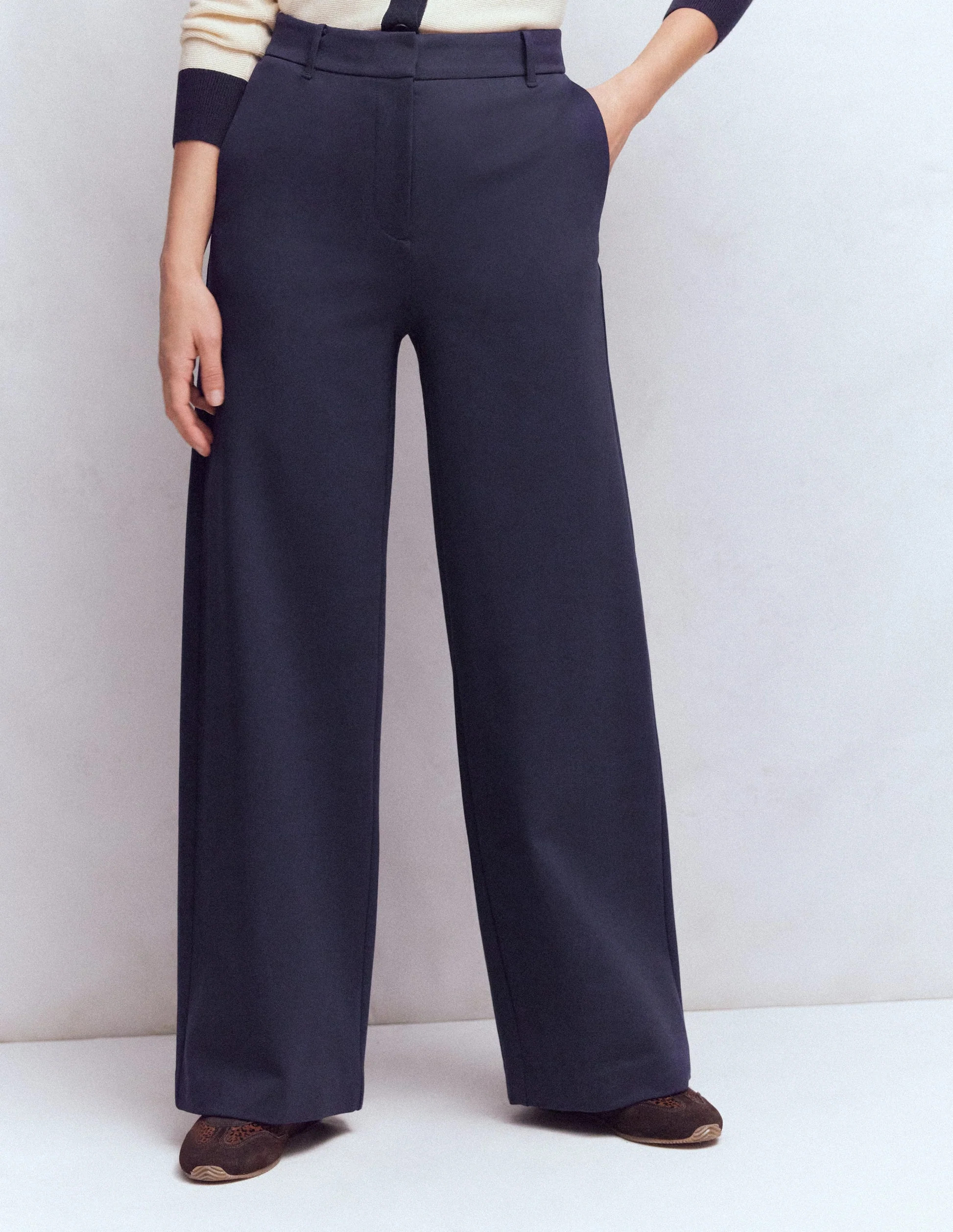 Belgravia Ponte Pants-Navy | Boden (US)
