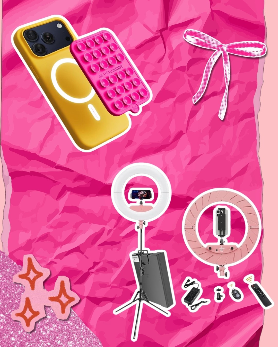 Filming content at home? These Amazon tools make it so much easier. 🎥✨

If you’ve ever struggled with bad lighting, awkward camera angles, or trying to balance your phone on random objects while filming… these are the tools that fix that. These are some of my favorite Amazon creator finds that help make filming smoother, faster, and way more polished.

📱 MagSafe phone case
A strong magnetic case makes attaching accessories and mounts so much easier. It keeps your phone secure while filming and works perfectly with magnetic stands and mounts.

🫧 Suction phone mount
This is one of those little tools that ends up being incredibly useful. It lets you attach your phone to mirrors, windows, tiles, or any smooth surface so you can film hands-free from different angles.

💡 LED ring light setup
Good lighting makes a huge difference in how your content looks. This ring light gives bright, even lighting and comes with adjustable brightness levels so you can film in any room, day or night.

🎥 Tripod stand with phone holder
This setup keeps your phone steady and at the right height while filming. It’s perfect for outfit videos, product demos, tutorials, and lifestyle content.

✨ Bluetooth remote control
This small remote lets you start and stop recording without touching your phone, which is perfect when you’re filming alone.

These are great for creators who film:
• Instagram Reels
• TikTok videos
• Amazon storefront videos
• Product reviews
• GRWM videos
• Lifestyle content

Everything is linked in my LTK if you want to see the full setup.

#LTKgrwm #LTKmomlife #LTKvlog