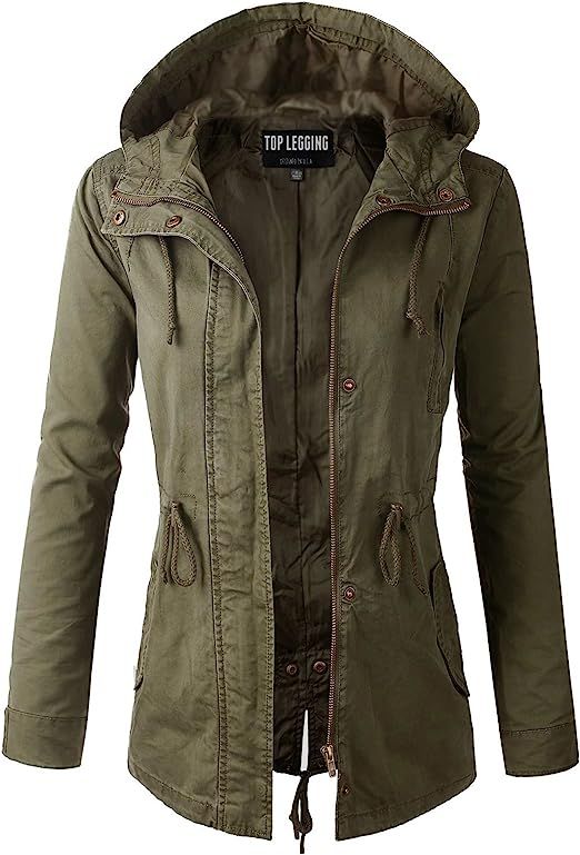 TOP LEGGING TL Women's Versatile Militray Anorak Parka Hoodie Jackets with Drawstring | Amazon (US)