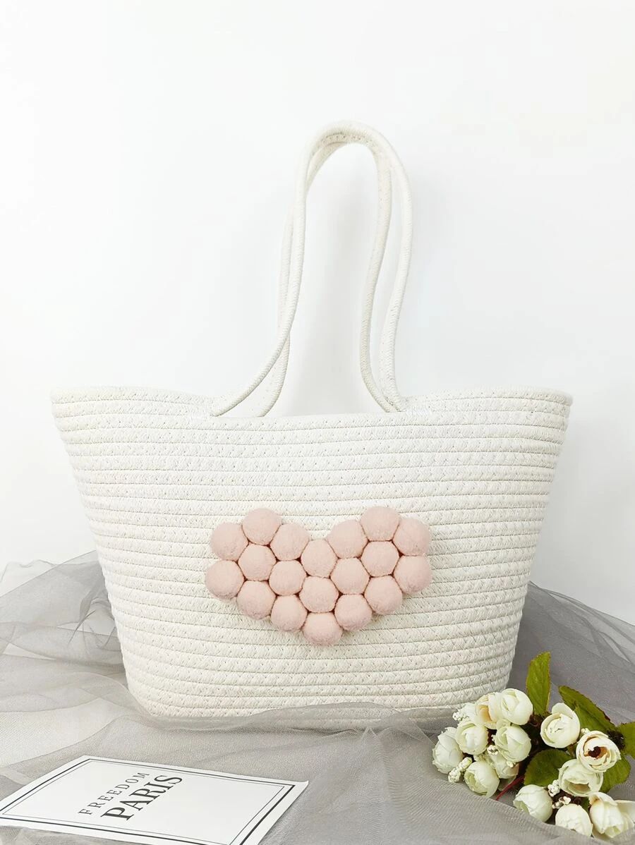 Heart Decor Crochet Bag SKU: sg2212280424448444New$15.00Make 4 payments of $3.75 $14.25Join for a... | SHEIN
