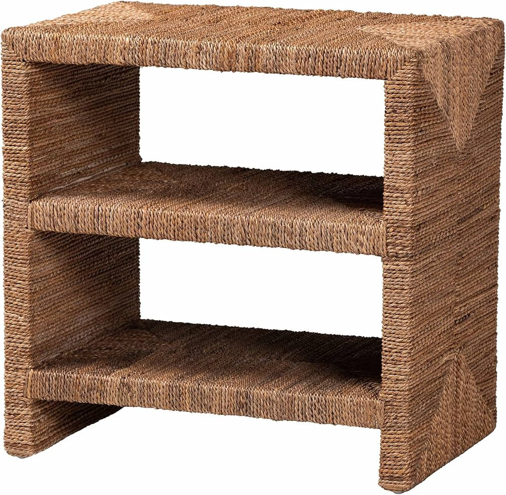bali & pari Liza Natural Seagrass End Table, 2-Tier | Amazon (US)