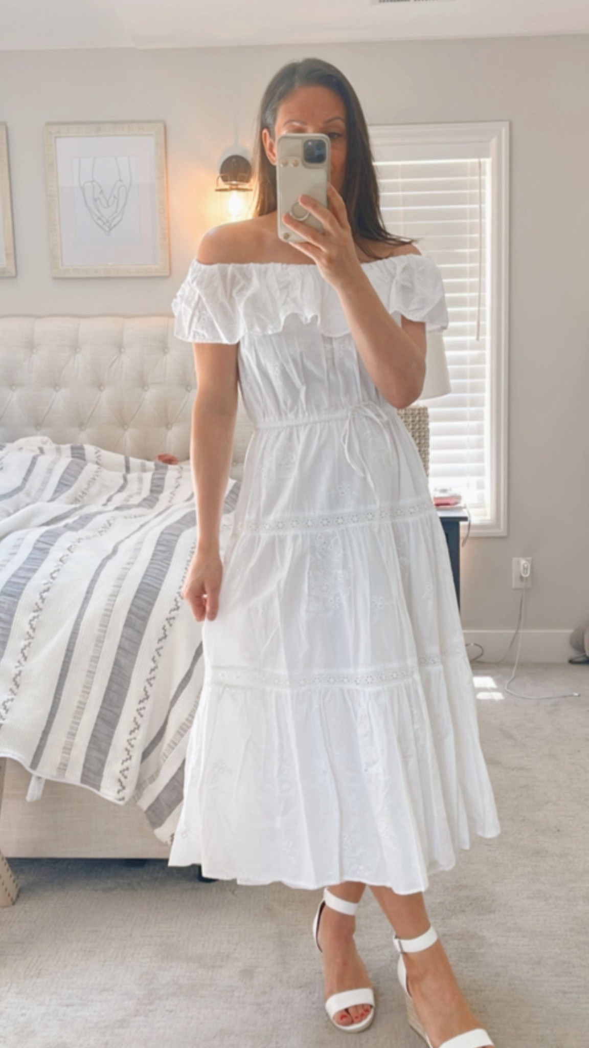 The prettiest white cotton embroidered dress for summer! Linked similar styles too! 

#summerwedding #bridalshower #bridal #summer #dress #whitedress

#LTKWedding #LTKSeasonal #LTKTravel