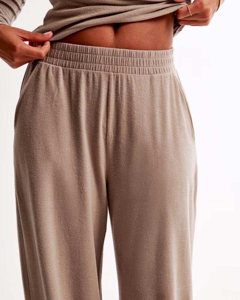 Women's Lounge Cotton-Modal Wide Leg Pant | Women's Bottoms | Abercrombie.com | Abercrombie & Fitch (US)