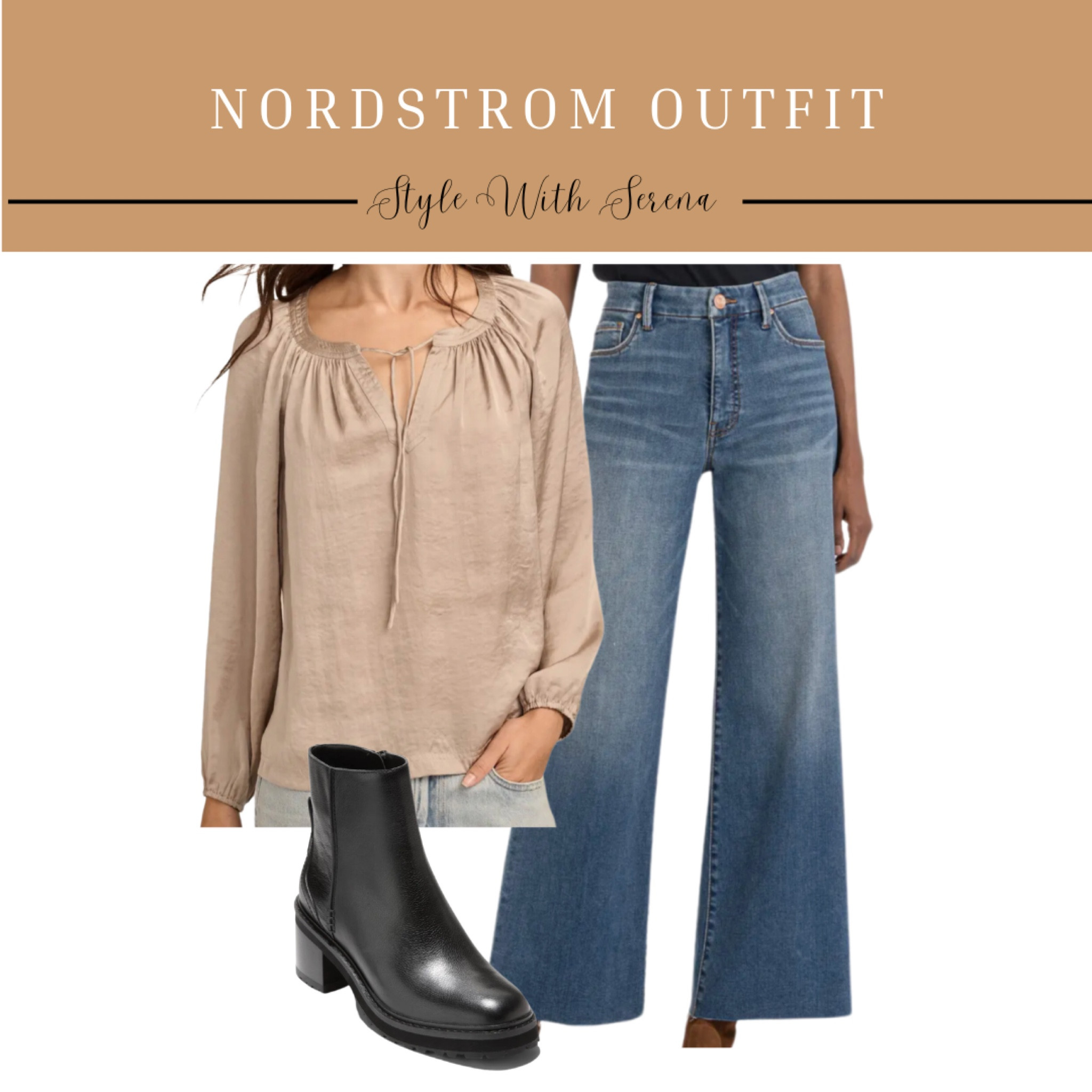 Nordstrom outfit, Nordstrom fashion, jeans, denim, booties, fall blouse, silk blouse 

#LTKSeasonal #LTKStyleTip #LTKOver40