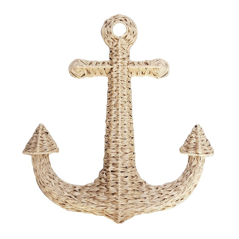 Faux Wicker Anchor Hanging Outdoor Wall Decor | At Home