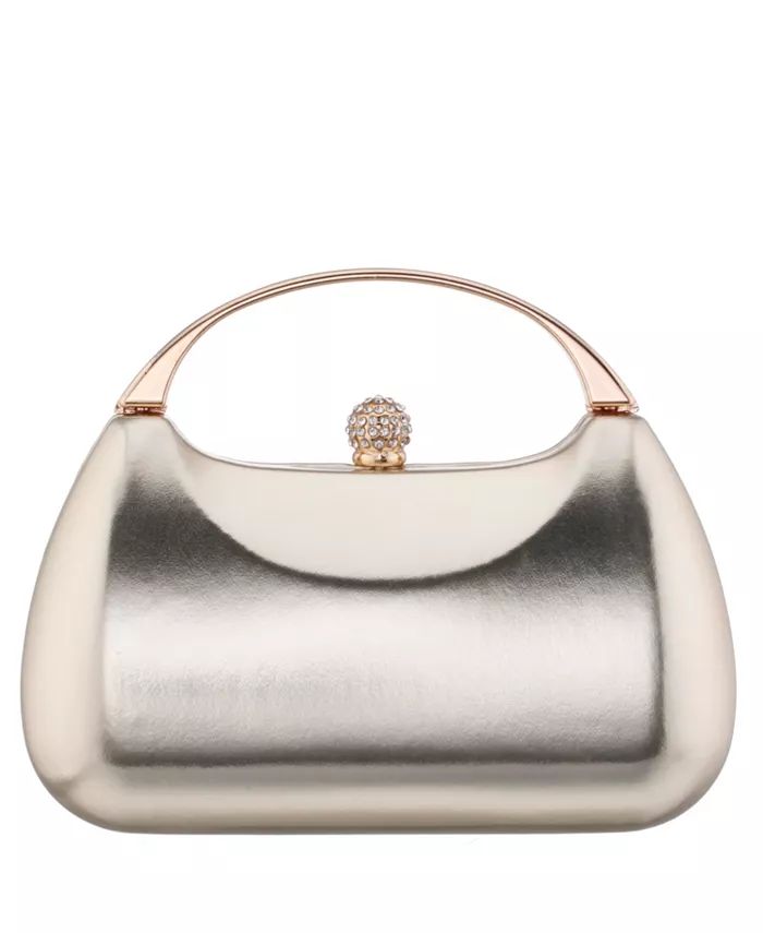 Women's Metallic Minaudiere bag with Metal Handle | Macy's