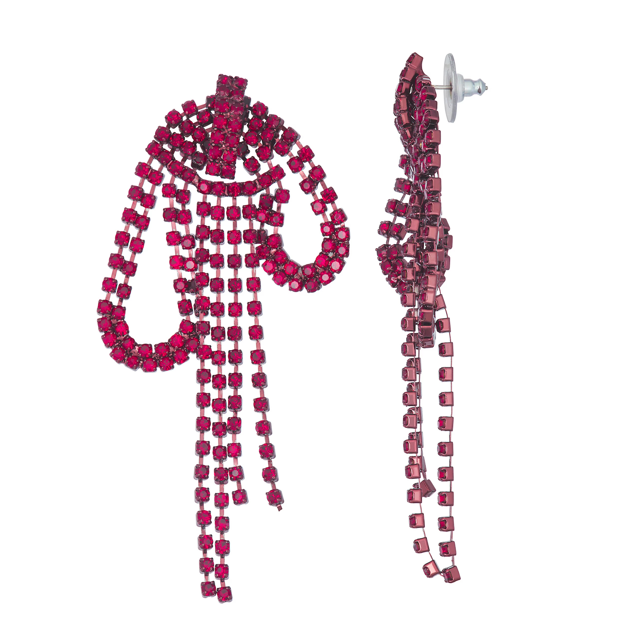 Simply Vera Vera Wang Burgundy Bow Drop Earrings | Kohl's