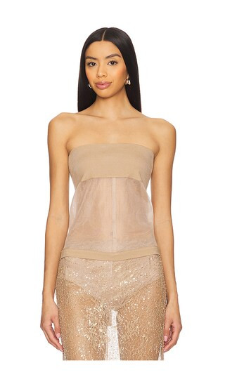 Bambi Knit Top in Sand | Revolve Clothing (Global)