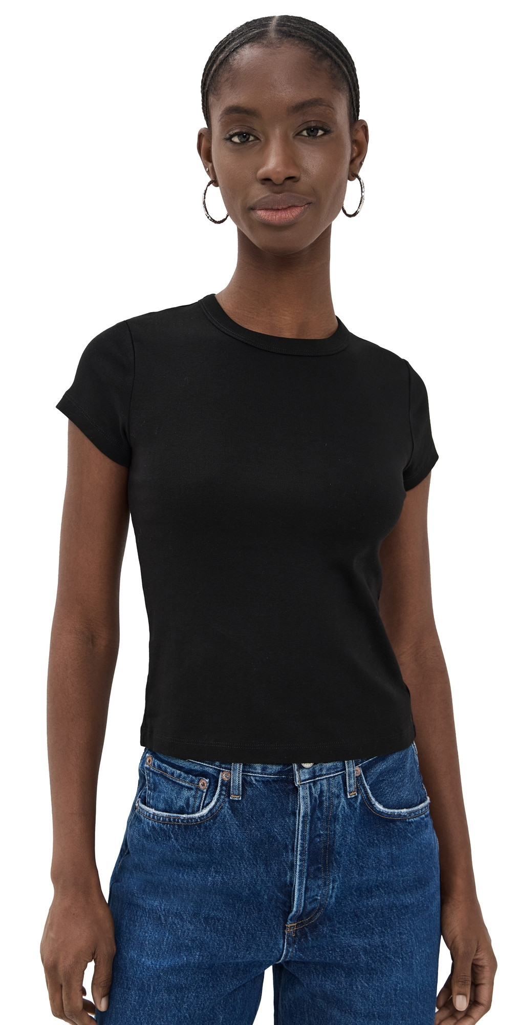 St. Agni Organic Cotton Baby Tee Jet Black XS | Shopbop
