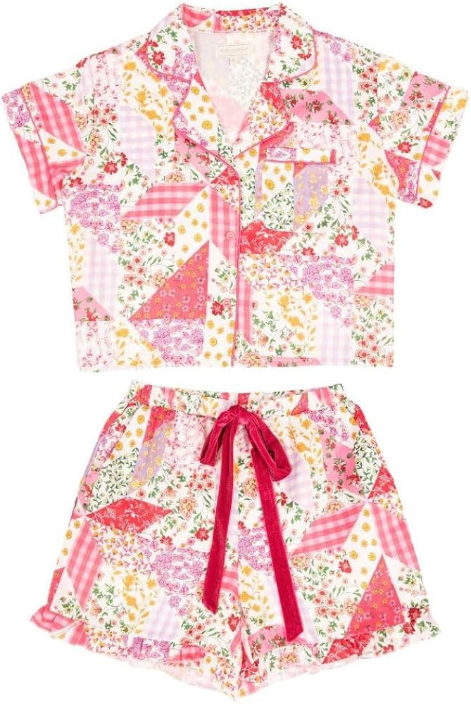 Simply Southern PJ Pajama Silk Short Set | Amazon (US)