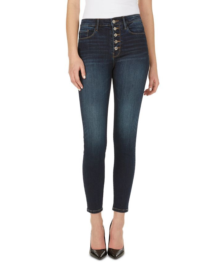 Numero Juniors' Exposed Button Skinny Jeans & Reviews - Jeans - Women - Macy's | Macys (US)