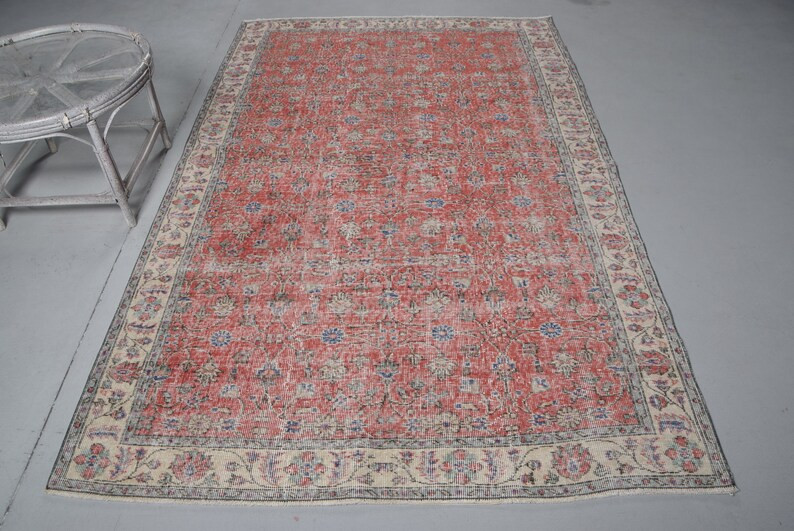 5.1x8.6 Ft Large Rug, Red Moroccan Rugs, Vintage Rug, Turkish Rug, Rugs for Salon, Anatolian Rug,... | Etsy (US)
