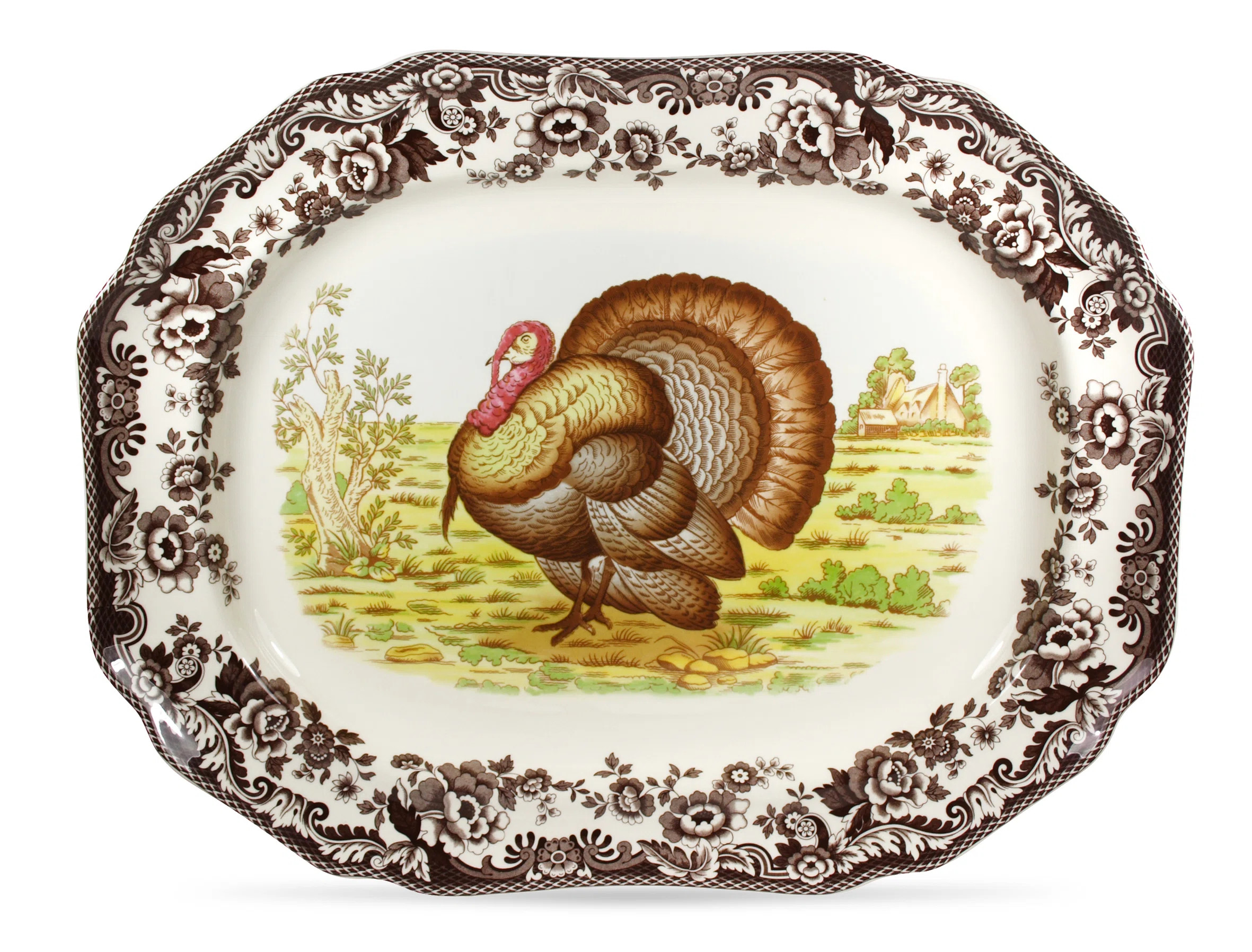 Spode Spode Woodland Turkey Platter 19" Octagl Turkey | Wayfair | Wayfair North America