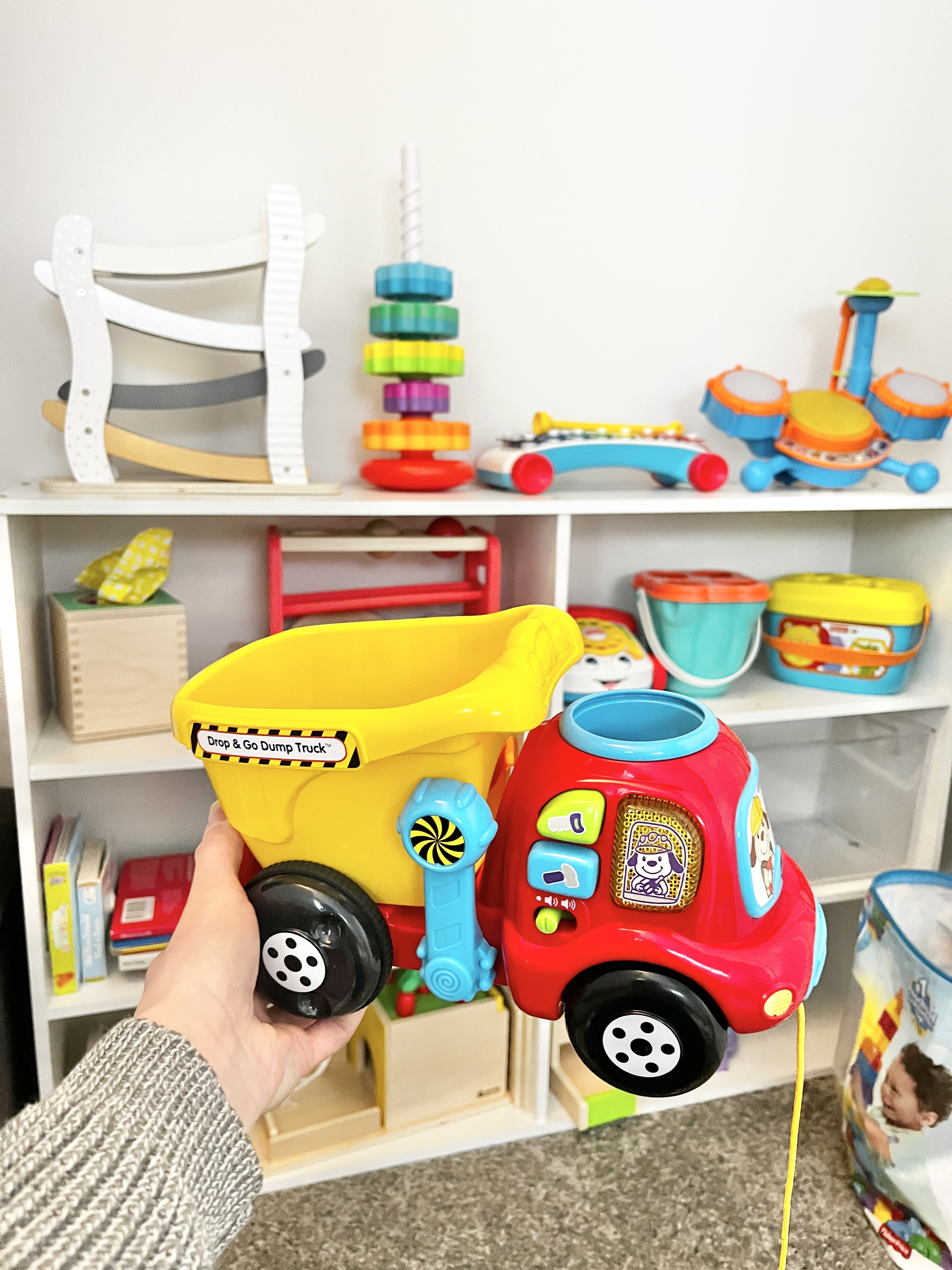 Playroom toys for babies to toddlers age 3 months to 24 months 

Great as first birthday gifts or Christmas gifts 

Playroom storage and furniture 
