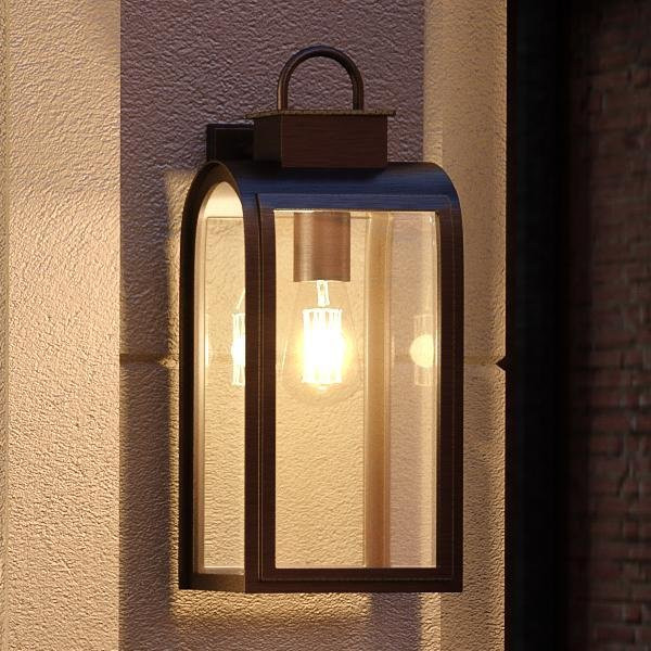 UHP1101 Art Deco Deco Outdoor Wall Light, 16"H x 8"W, Oil Rubbed Bronze Finish, Chesterfield Coll... | Urban Ambiance, Inc.