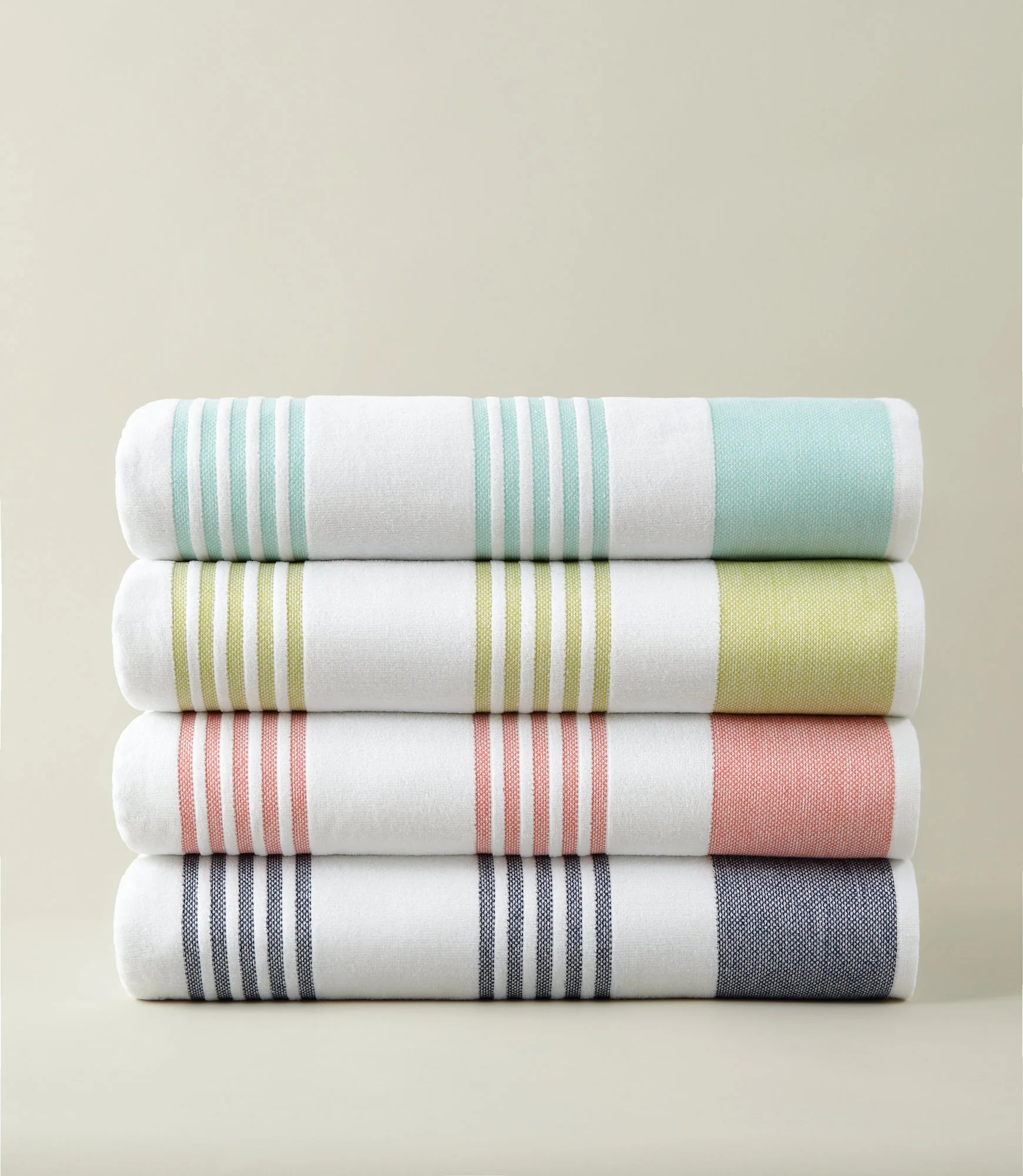 Aegean Stripe Beach Towel | Peacock Alley | Luxury Bedding & Bath Linens