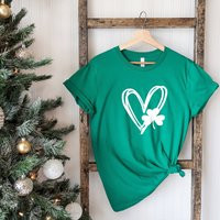 Heart Shamrock Shirt, St Patricks Day Pattys Saint Paddy Lucky Irish Gift For Patrick | Etsy (US)