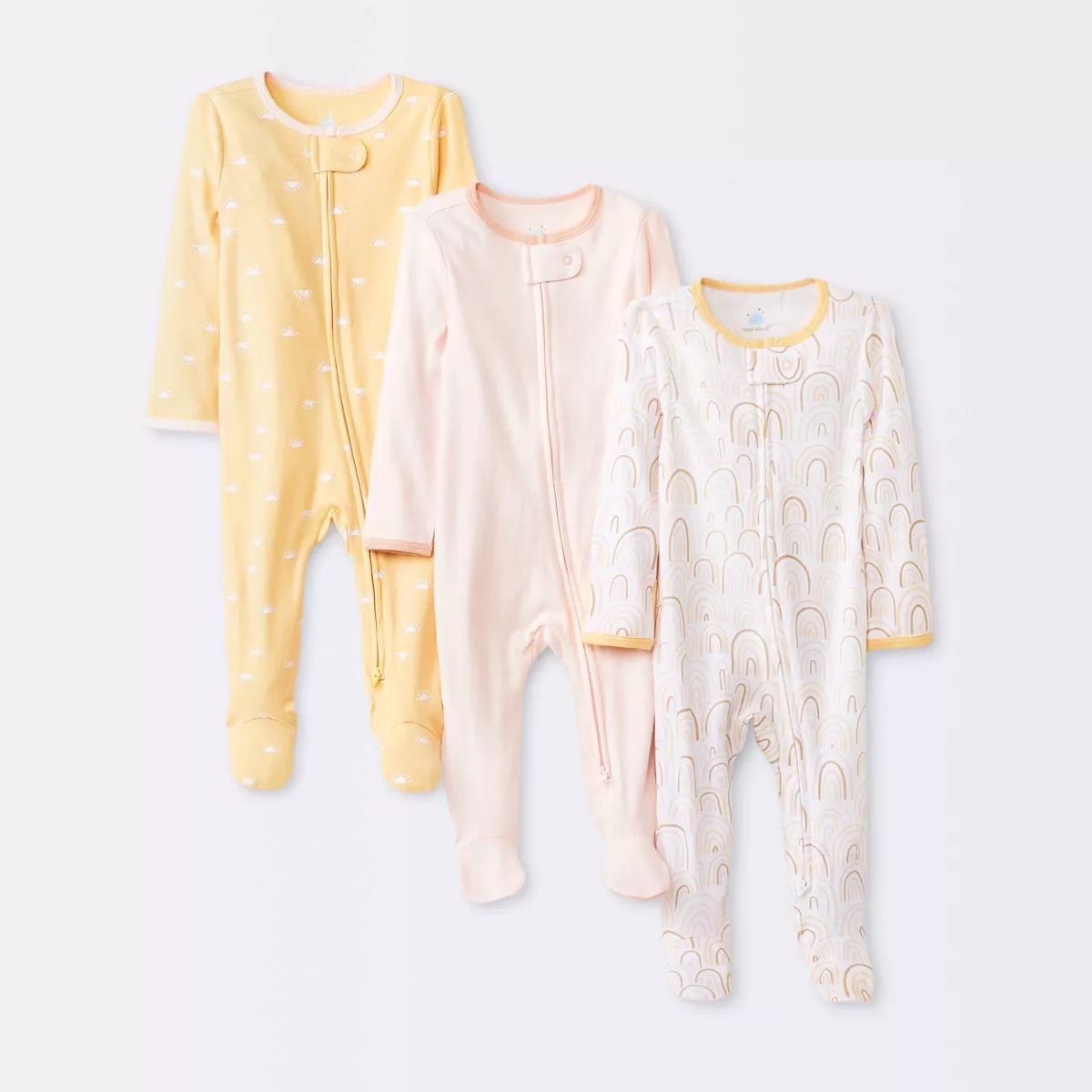 Baby Girls' 3pk Tight Fit Zip-Up Sleep N' Play - Cloud Island™ | Target