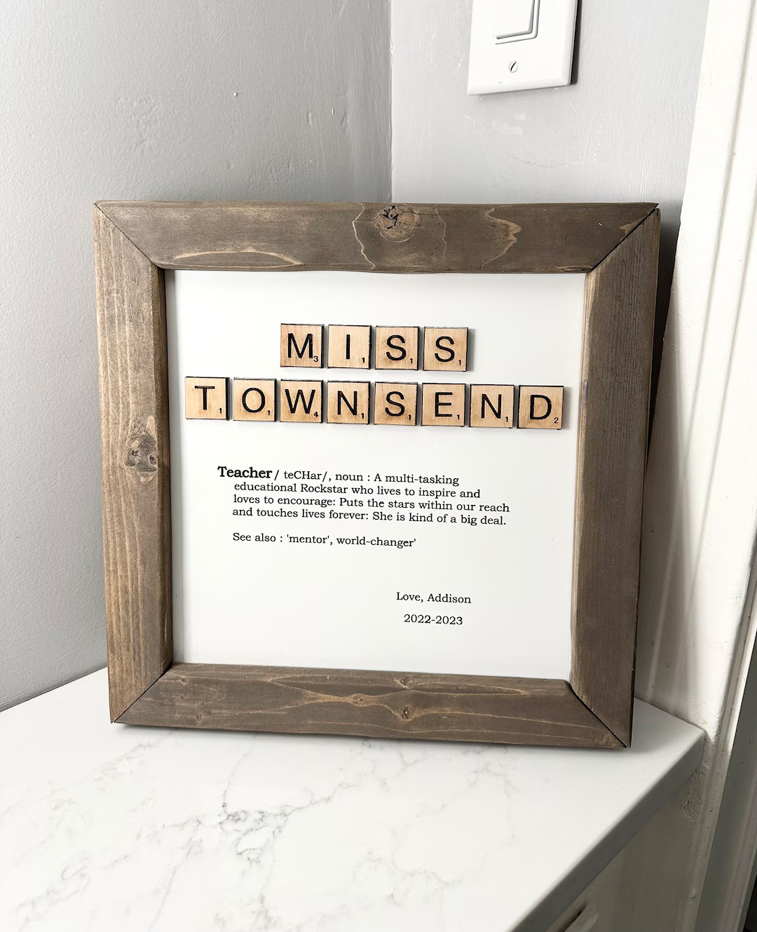 Teacher Appreciation Gift, Letter Piece Puzzle, End of Year Teacher Gift - Etsy | Etsy (US)