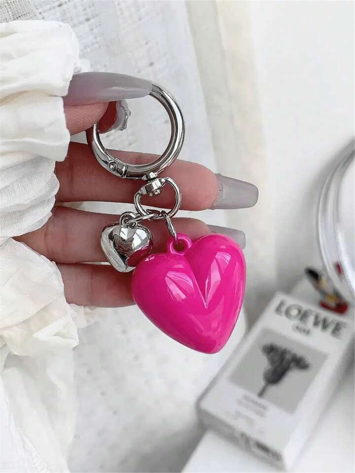1pc Fashion Cute Multi-Color 3D Heart Keychain, Minimalist Stylish For Phone, Car, Bag Pendant, B... | SHEIN