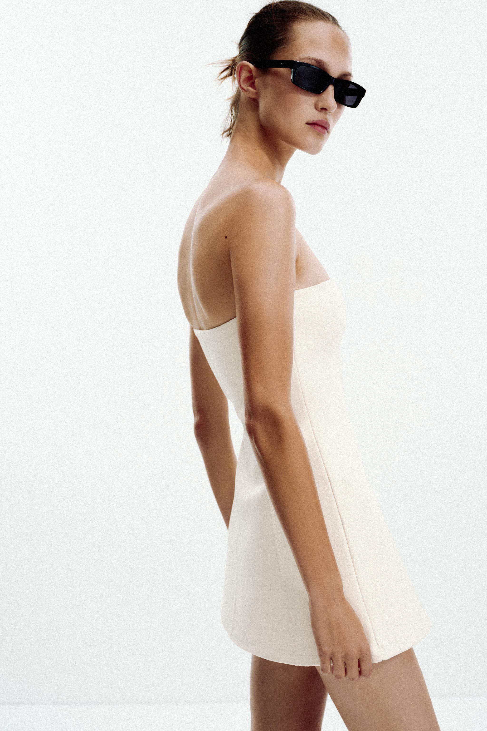 INTERLOCK STRAPLESS DRESS | Zara US