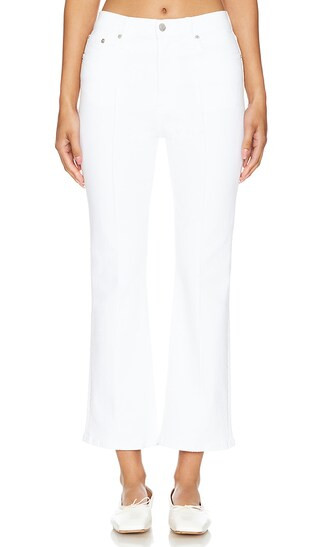 Lennon Pintuck High Rise Crop Boot in Le Blanc | Revolve Clothing (Global)