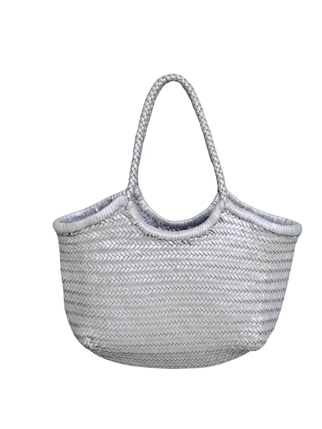 ALTICA MONALISA - Handwoven Genuine Leather Ladies Hobo Bag - Metallic Silver | Etsy (US)