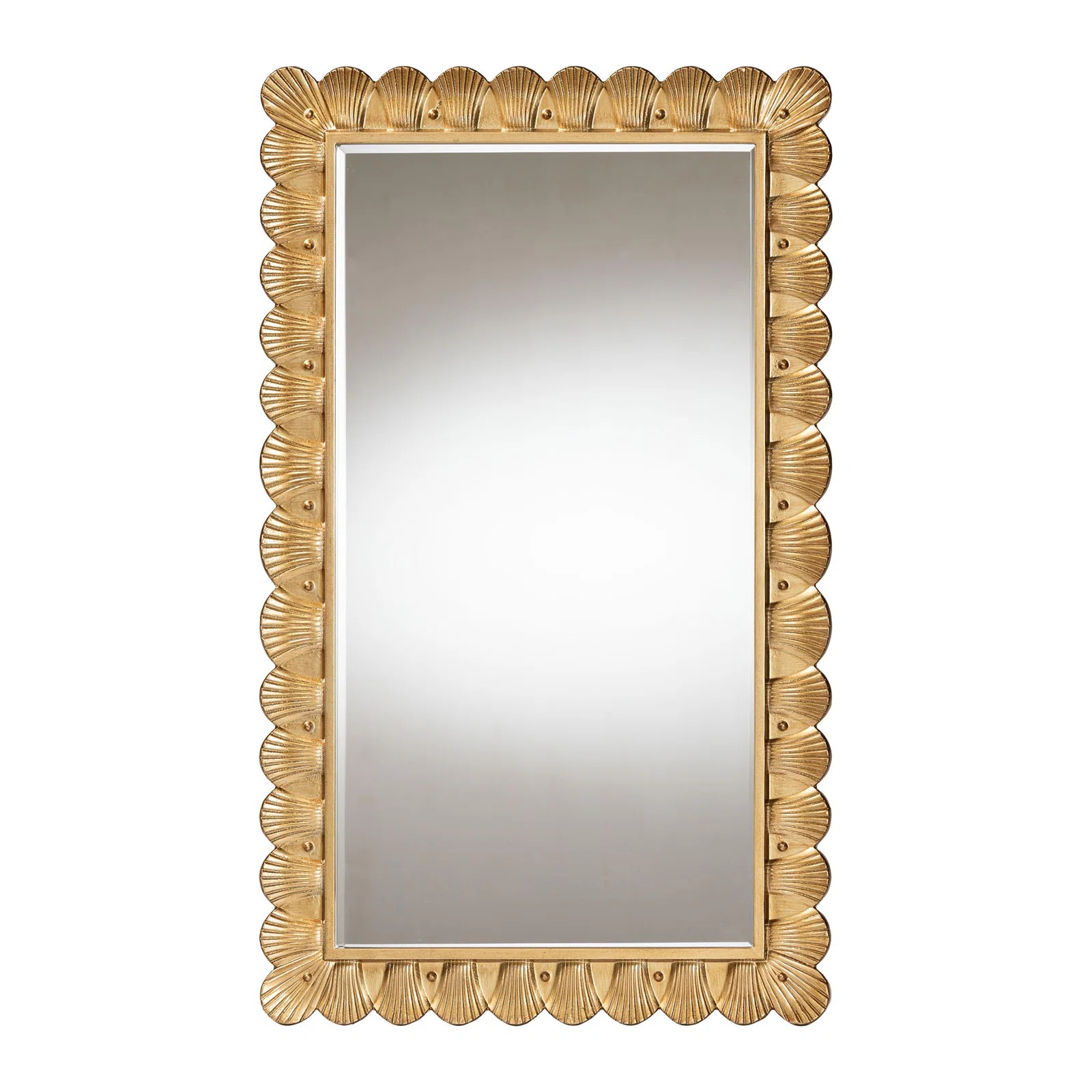 House of Hampton® Baxton Studio Vadim Antique Gold Wood Accent Mirror With Seashell Border | Way... | Wayfair North America