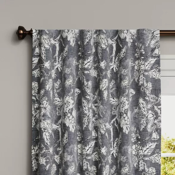 Stamped Floral Blackout Curtain - Threshold™ | Target