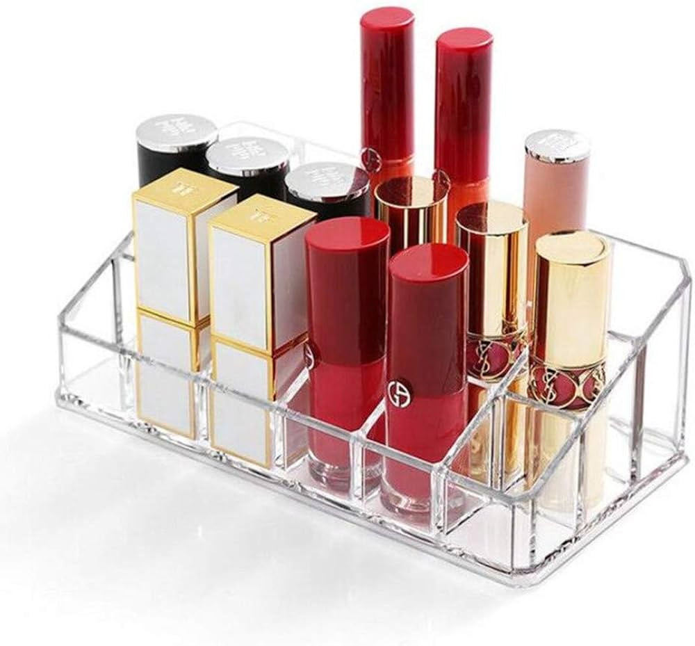 Weiai Lipstick Holder 18 Spaces Lipgloss Organizer, 3 Rows - Multi Level, Makeup Holder & Cosmeti... | Amazon (US)
